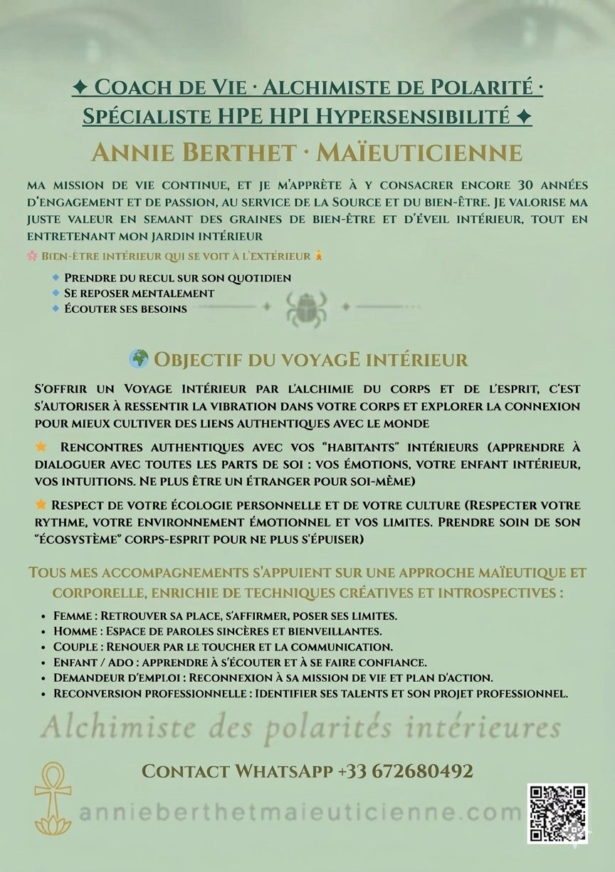 Annie Berthet — Maïeuticienne Alchimiste des polarités intérieures